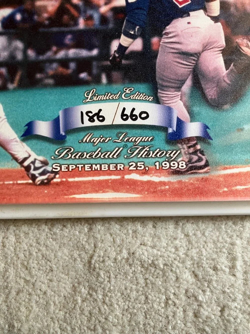 Collectible: Chicago Cubs Sammy Sosa 66th Home Run Commemorative Plaque